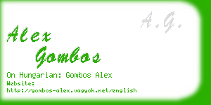 alex gombos business card